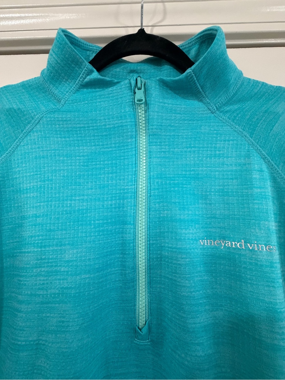Vineyard Vines Teal Quarter-Zip Performance Pullover